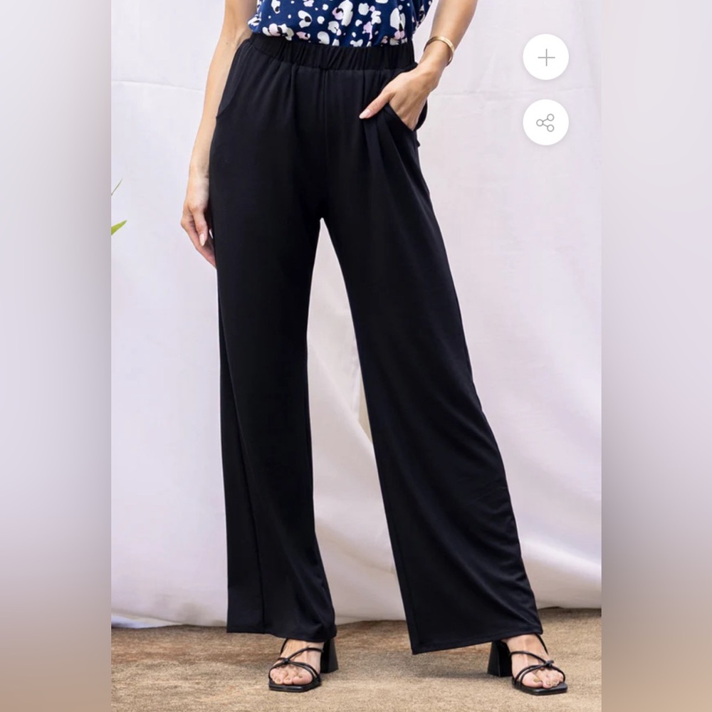 Ten Tomorrow Parker High Waisted Green Wide Leg Pants - L